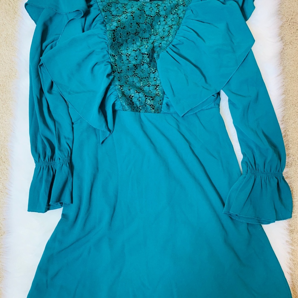 New Green Rage Lace Insert Ruffle Dress: Asos.com - Picture 3 of 3